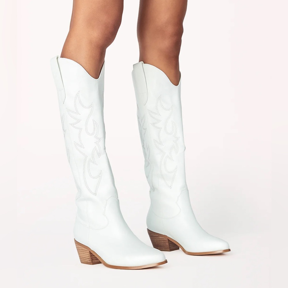 Billini White Tall Urson Cowboy Boots